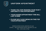 Grace College Uniform Appointment - Tuesday 25 June