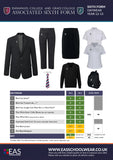 Sixth Form ASPIRE Kick Pleat Black Skirt