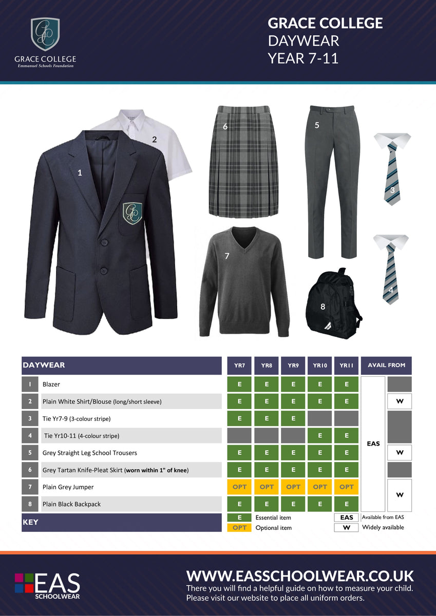 Grace Year 7-9 Tie – EAS Schoolwear Uniform Shop