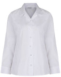 Rever Collar White Blouse - Long Sleeve (Twin Pack) CLEARANCE